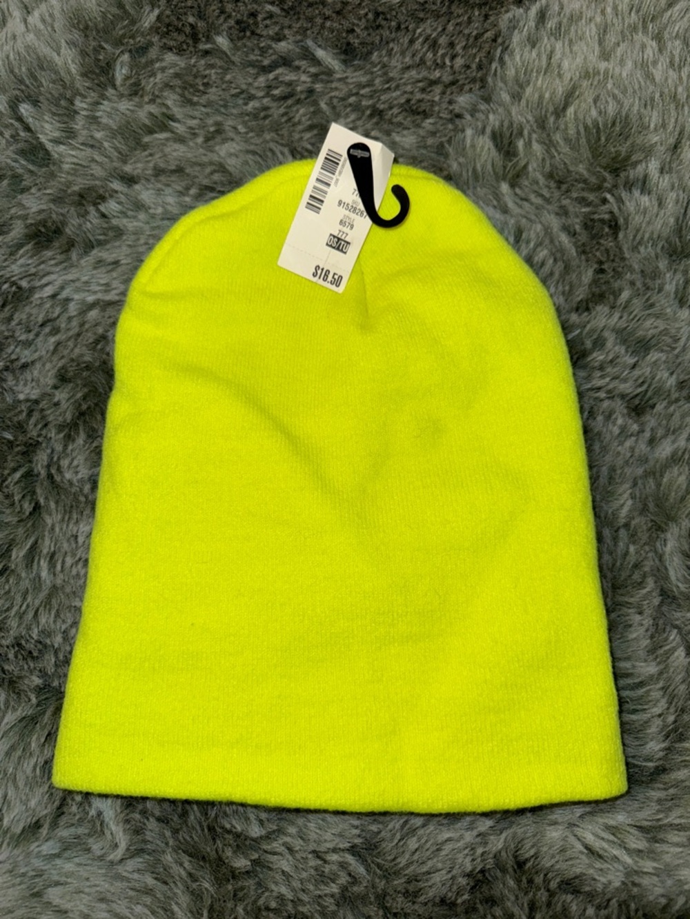 Neon Yellow  Beanie Hat - Lightweight Knit
